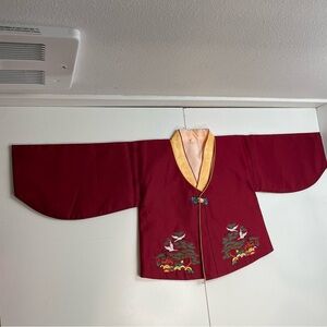 Traditional Chinese Hanfu Jacket Kids size 8 in Red